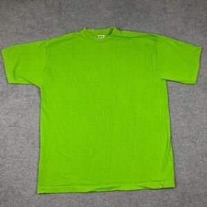 Dream USA T-Shirt Mens XL Green Short Sleeve Crew Neck Heavyweight Cotton Solid
